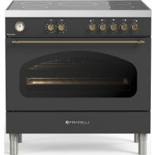Fratelli VE2960I5FEMANB inductie fornuis - klassiek - antraciet/messing
