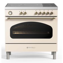Fratelli VE2960I5FEMIVB inductie fornuis - ivoor / creme / ivoorwit - brons beslag