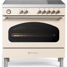 Fratelli VE2960I5FEMIVB inductie fornuis - ivoor / creme / ivoorwit - brons beslag
