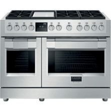 Fulgor Milano FF48EG gas fornuis - 121,6 cm. breed - rvs