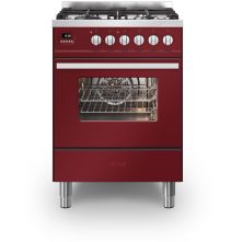 Ilve L06WMP/BU fornuis rood - 60 cm. breed