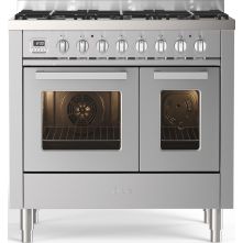 Ilve LD096WSCM3/SS gas fornuis - rvs - dubbele oven