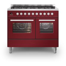 Ilve LD106WMP/BU fornuis rood - 100 cm. breed