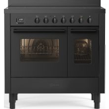 Ilve LDBI095WSCM3/MGD inductie fornuis - mat zwart - opberglade - dubbele oven
