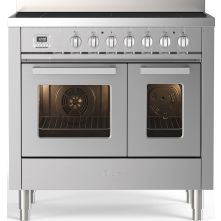 Ilve LDBI095WSCM3/SS inductie fornuis - rvs - opberglade - dubbele oven