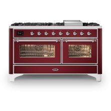 Ilve M15FDNE3/BU fornuis - rood - 150 cm. breed