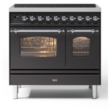 ILVE PDI096NE3/MG inductie fornuis - 2 ovens - 90 cm. - mat grafiet