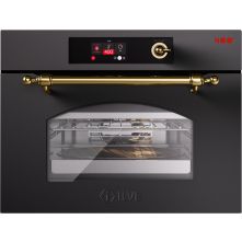 Ilve 645SNZT4/MGG inbouw oven mat grafiet/messing - 60 cm. breed