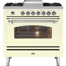 Ilve P09FNE3/AW fornuis rvs - 90 cm. breed