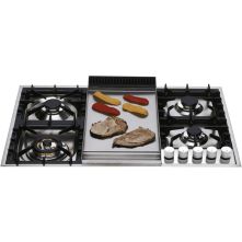 Ilve XLP90F/SS kookplaat inbouw rvs - 90 cm. breed