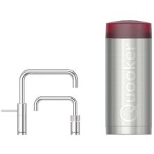 Quooker COMBI+ Nordic Square Twintaps CHROOM - kokend water kraan