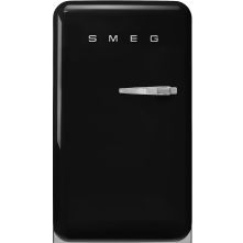 Smeg FAB10HLBL6 retro jaren 50 koelkast - zwart - linksdraaiend