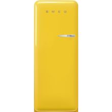 Smeg FAB28LYW6 retro jaren 50 koelkast - geel - linksdraaiend