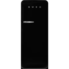 Smeg FAB28RDBLM6 retro jaren 50 koelkast - mat zwart - rechtsdraaiend