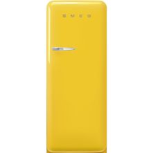 Smeg FAB28RYW6 retro jaren 50 koelkast - geel - rechtsdraaiend