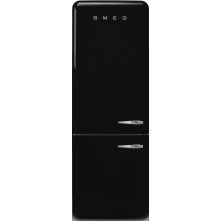 Smeg FAB38LBL6 retro jaren 50 koelkast - zwart - linksdraaiend
