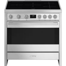 Smeg B95IMX9 inductie fornuis - roestvrijstaal