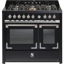Steel X10FF-6 Oxford mat-zwart fornuis