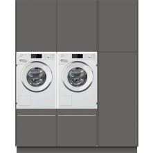 Wasmachinekast FLUSH wasmachine / droger kast - metallic black