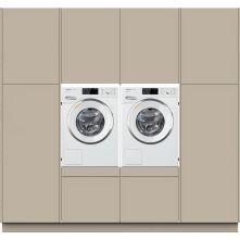 Wasmachinekast FULL HOUSE wasmachine / droger kast - beige grijs