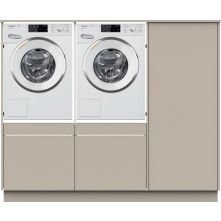 Wasmachinekast THREE OF A KIND wasmachine / droger kast - beige grijs