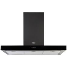 Belling BEL COOKCENTRE 90 FLAT Black wand afzuigkap