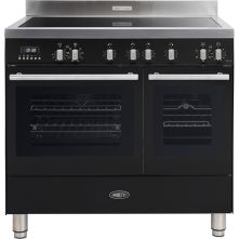 Boretti MFBI902ZW inductie fornuis met dubbele oven - zwart - Milano