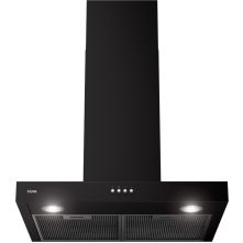 Etna AB260ZT strakke wand afzuigkap - zwart - 60 cm.