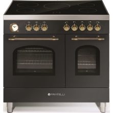 Fratelli VE2920I5FEMANB inductie fornuis - 2 ovens - klassiek - antraciet / brons
