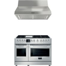 Fulgor Milano FF48EG gas fornuis + FH48 afzuigkap - showroom outlet