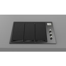Fulgor milano FOBQ 803 G MBK inbouw gas barbecue - mat zwart