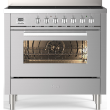 Ilve LBI095WSCM3/SS inductie fornuis rvs - 90 cm. breed