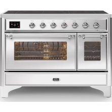Ilve MI127NE3/SS inductie fornuis - roestvrijstaal - 120 cm. breed