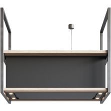 Novy 15002 eiland afzuigkap - Pureline Frame 120 cm Zwart
