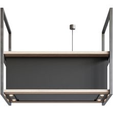 Novy 15007 eiland  afzuigkap - Pureline Frame 90 cm Zwart