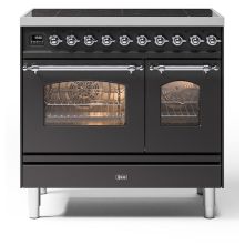 ILVE PDI096NE3/MG inductie fornuis - 2 ovens - 90 cm. - mat grafiet