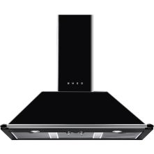 Smeg KT100BLE wand afzuigkap zwart - 100 cm breed - Victoria serie