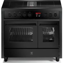 Steel EQ10FF-4FIKW NF inductie fornuis met afzuiging - mat zwart