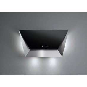 Falmec PRISM85BL wand zwart glas afzuigkap - zwart glas - 85 cm breed