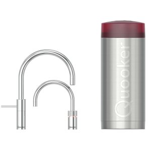 Quooker COMBI+ Nordic Round Twintaps CHROOM - kokend water kraan