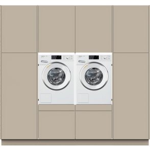 Wasmachinekast FULL HOUSE wasmachine / droger kast - beige grijs