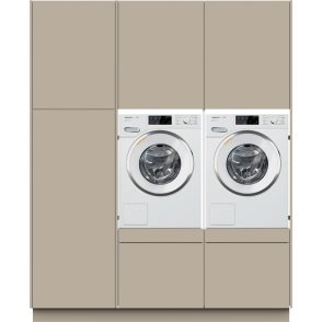 Wasmachinekast HIGH CARD wasmachine / droger kast - beige grijs