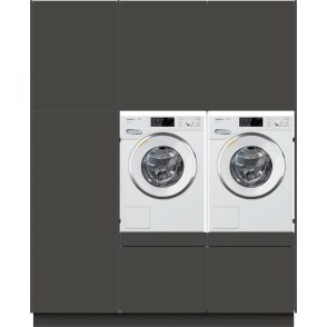 Wasmachinekast HIGH CARD wasmachine / droger kast - metallic black