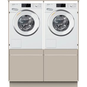 Wasmachinekast TWO PAIR wasmachine / droger kast - beige grijs