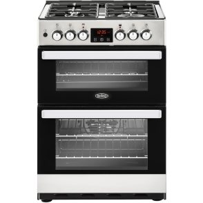 Belling Cookcentre 60 DF EU RVS gas fornuis - 60 cm. breed - dubbele oven