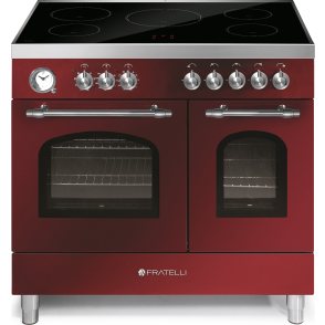Fratelli VE2920I5FEMBUCR inductie fornuis - 2 ovens - klassiek - rood