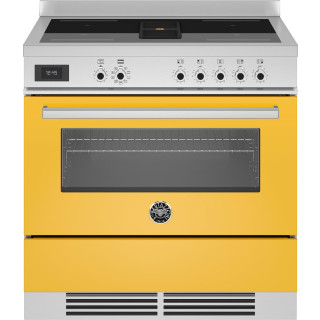 BERTAZZONI fornuis inductie met afzuiging geel PROCH94I1EGIT