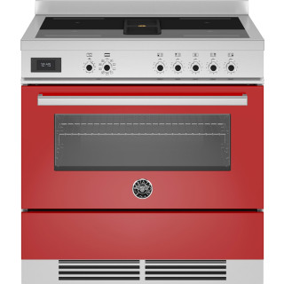 BERTAZZONI fornuis inductie met afzuiging rood PROCH94I1EROT
