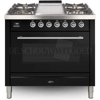 BORETTI fornuis gasoven zwart VFP93ZWG