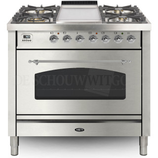 BORETTI fornuis gasoven roestvrijstaal VFPNR93IXG